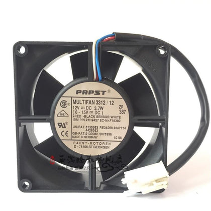 PAPST MULTIFAN3312/12 12V3.7W 9CM 9032 90 * 90 * 32MM 3-wire double ball cooling fan - inewdeals.com