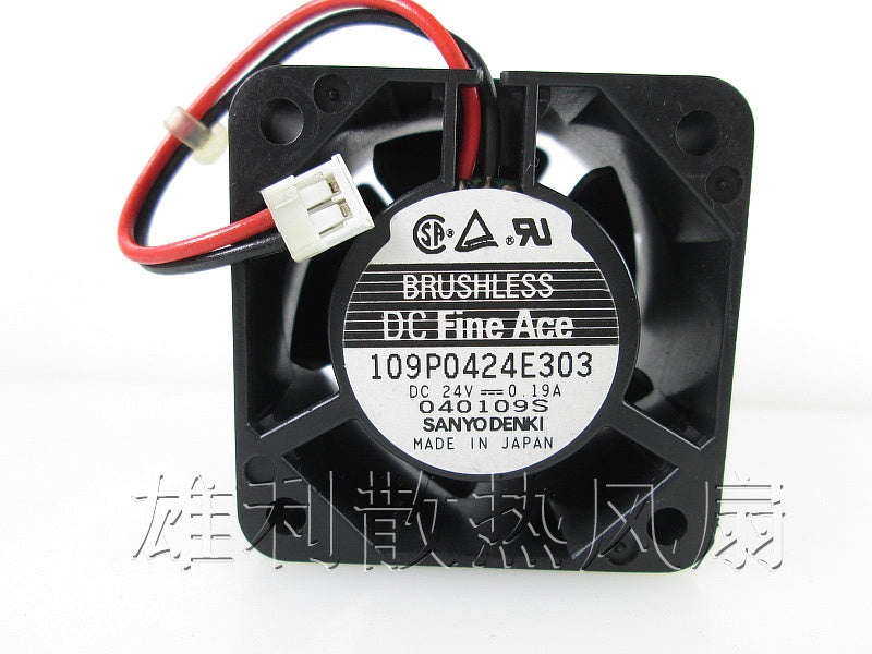 Sanyo 109P0424E303 4028 4CM 24V 0.19A 40 * 40 * 28MM 2-wire variable frequency cooling fan