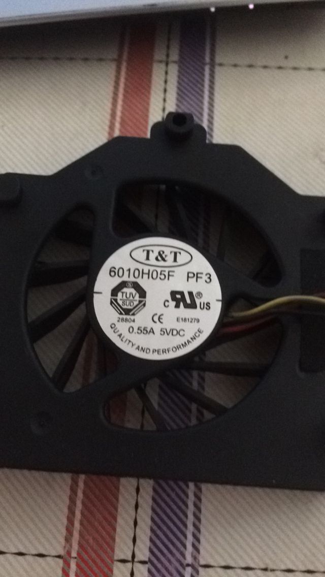 T&T 6010H05F PF3 0.55A 5VDC  Notebook cooling fan