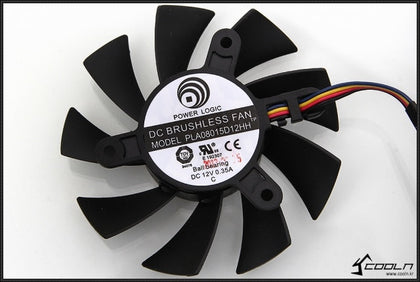 Power logic pla08015d12hh 12v 0.35a 75mm 42mm graphics card Vtx 3d hd7790 radeon x v2 d51gb graphics card cooling fan - inewdeals.com