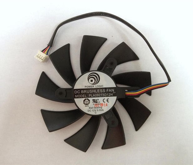 PowerColor PCS + HD 7870 HD7870 graphics card cooling fan FAN PLA09215D12H