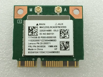 802.11AC Half mini PCI-E WiFi Bluetooth 4.0 Realtek RTL8821AE 2.4/5.0 GHz Card for IBM Lenovo FRU 04X6026 - inewdeals.com