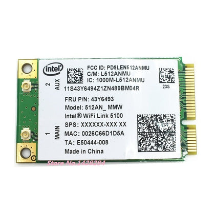 For Intel link 5100 5100AN Mini PCI-E WiFi Wireless card for IBM lenovo X200 R400 R500 SL300 SL400 G450 Y450 Y430 E43L K43A - inewdeals.com