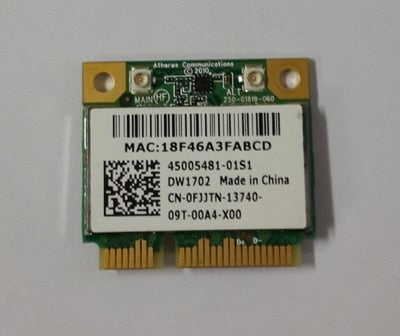 Atheros AR9285 AR5B195 DW1702 802.11 b/g/n Half Mini PCI-E WLAN BlueTooth Card for DELL 14R 15R N4010 N5010 - inewdeals.com