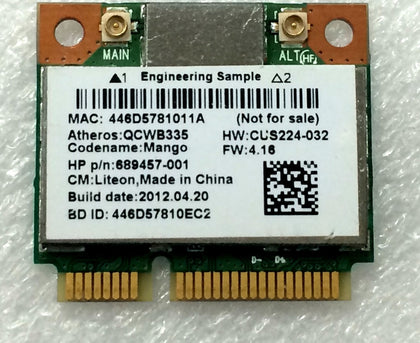 Atheros QCWB335 WIFI Wireless+Bluetooth BT 4.0 Mini Pci-e Card for HP 689457-001 - inewdeals.com