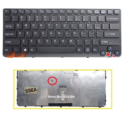 US Black Keyboard For SONY SVE14 SVE141 laptop - inewdeals.com