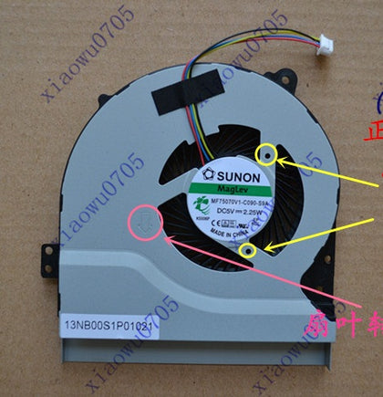 Laptop CPU Cooling Fan for Asus X550 X550V X550C X550VC S56 S550CM X450 X450CA - inewdeals.com