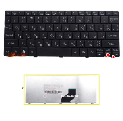 Russian RU keyboard for Acer Aspire One D255 D255E D257 AOD257 D260 D270 AOD260 AO521 AO532 AO533 532 532H 521 522 533 - inewdeals.com
