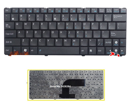 US Keyboard For Asus N10 N10J N10A N10C N10E N10JC laptop - inewdeals.com