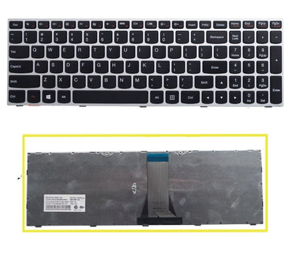 US Keyboard silver frame For Lenovo LdeaPad Flex 2 B50 B50-30 B50-45 B50-70 B50-80 G50 G50-30 G50-45 G50-70 G50-80 - inewdeals.com