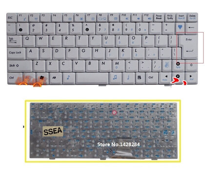 US Keyboard white For ASUS EPC EeePC 1000H 1000HA 1000HD laptop - inewdeals.com