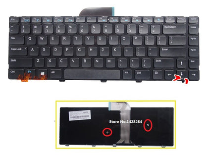 US black Keyboard For Dell Inspiron 14 14R 3421 3437 5421 5437 M431R Latitude 3440 Vostro 2421 laptop Keyboard - inewdeals.com