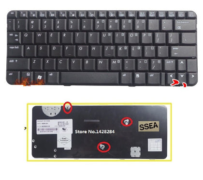 US black Keyboard For HP Compaq CQ20 2230 2230S laptop - inewdeals.com