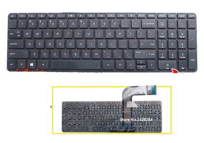 US black Keyboard For HP Pavilion 15-p055tx 15-p068tx 15-p030 15-p035 laptop Keyboard without frame - inewdeals.com