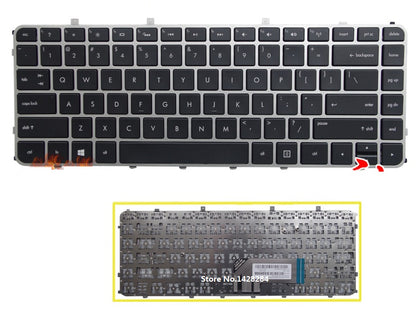 US black Keyboard For HP envy4 envy6 1015 1214TX 1214 laptop Keyboard - inewdeals.com