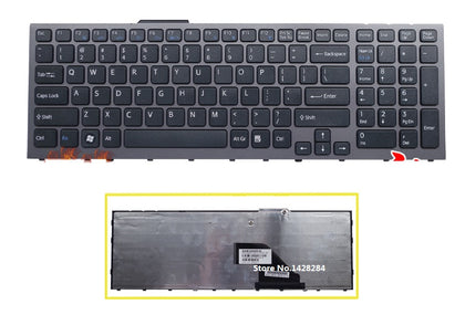 US black Keyboard For SONY VPC-F11 F115 F219FC F119FC laptop Keyboard - inewdeals.com
