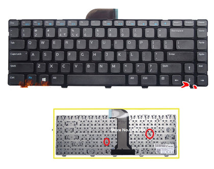 US laptop US black Keyboard For Dell Inspiron 14 3421 3437 14R 5421 5437 M431R Latitude 3440 Vostro 2421 - inewdeals.com