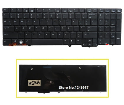 laptop Black US Keyboard For HP EliteBook 8540P 8540W 8540 Keyboard - inewdeals.com