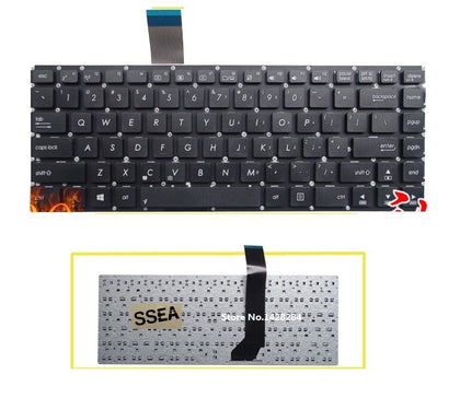 laptop US Black Keyboard For ASUS S46 S46C K46 K46CA K46CB K46CM Keyboard Without Frame - inewdeals.com