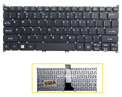 laptop US Keyboard English For ACER Aspire V5-121 V5-131 V5-171 S5-391 S3-391 S3-951 black Keyboard without frame - inewdeals.com