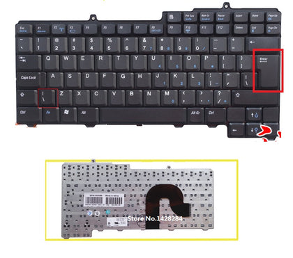 laptop US Keyboard English For DELL Latitude D520 D520N D530 PP17L Laptop black Keyboard - inewdeals.com