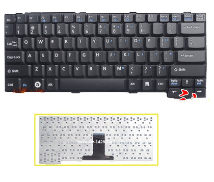 laptop US Keyboard English For Fujitsu LifeBook L1010 Keyboard Black - inewdeals.com