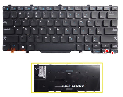 laptop US Keyboard For DELL Latitde 3340 E3340 Keyboard without frame - inewdeals.com