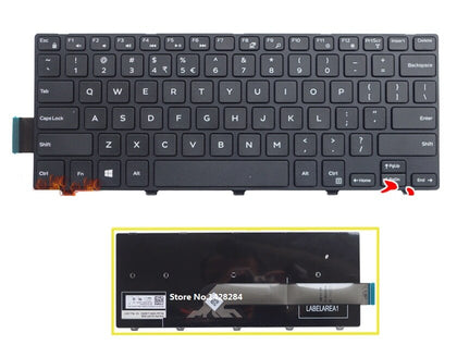 laptop US Keyboard For DELL N5447 N3442 3442 3451 14CR 14M 14MR-1528 Keyboard black - inewdeals.com