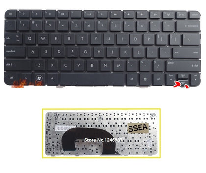 laptop US Keyboard no frame For HP DM1 DM1-3000 DM1Z-3000 DM1-3100 DM1-3200 DM1-4000 DM1-3105M - inewdeals.com