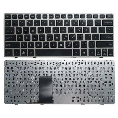 laptop US Keyboard with silver frame For HP Elitebook 2560 2560P 2570 2570P - inewdeals.com