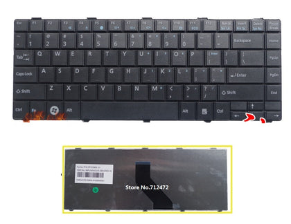 laptop US black Keyboard For FUJITSU Lifebook LH520 LH530 LH530V - inewdeals.com