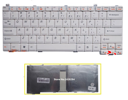 white US Keyboard For LENOVO 14001 14002 15003 20003 20008 laptop - inewdeals.com
