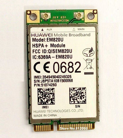 Unlocked HuaWei EM820U 3G WCDMA GSM WWAN Card HSPA 21.6Mb network Mini PCI-E Wlan card - inewdeals.com