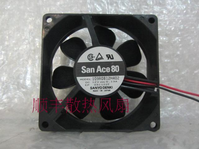 Sanyo sanyo 8cm cooling fan 109r0812h402 8025 12v 0.13a