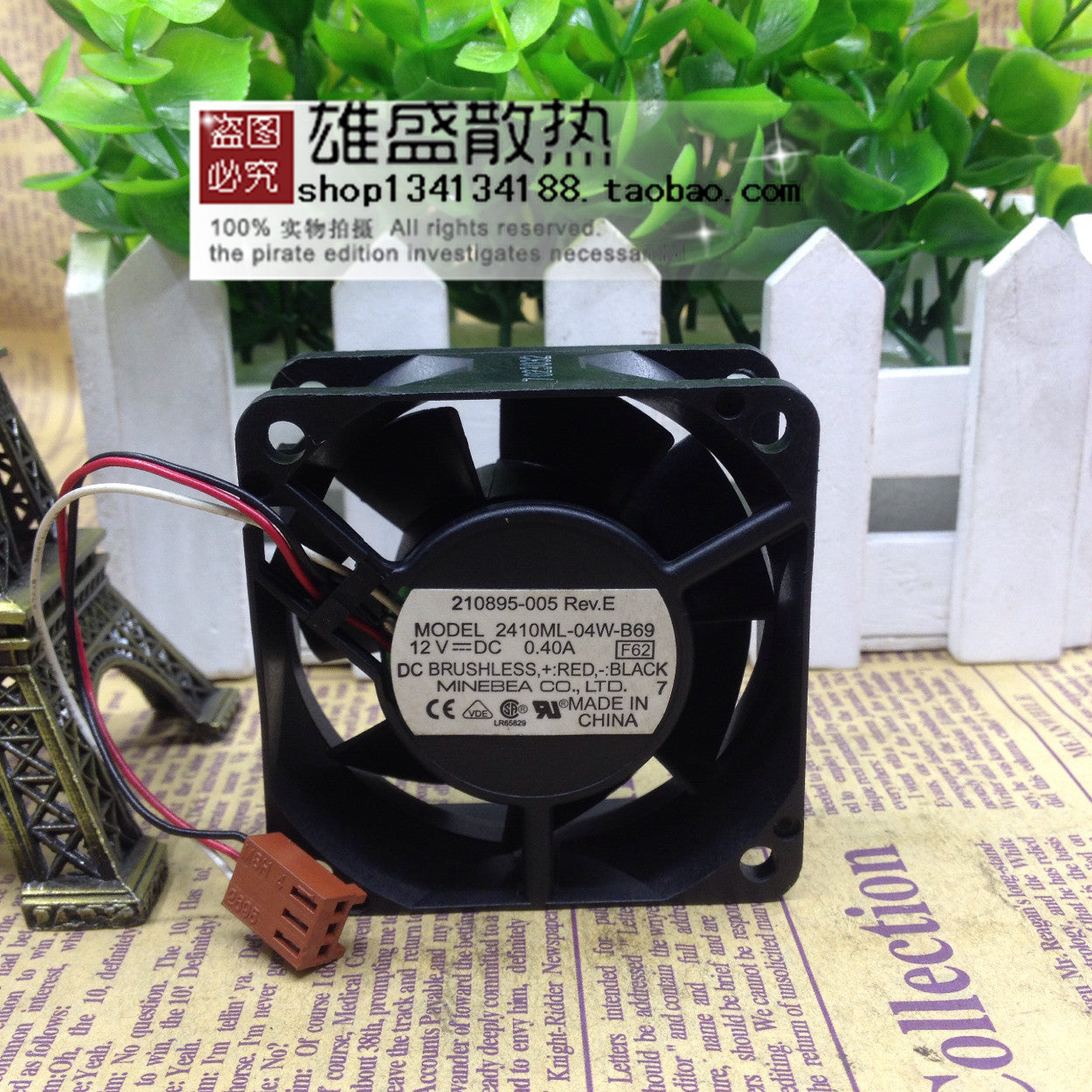 NMB 6025 2410ml-04w-b69 12v 0.40a Three-Wire Industrial Computer Cooling Fan