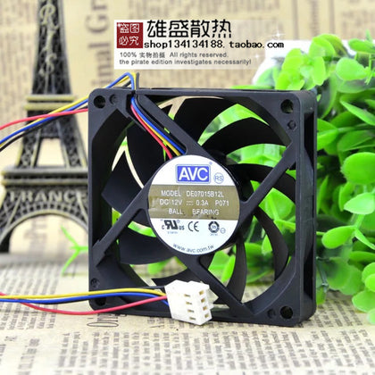 AVC 7015mm 7cm mm Silent CPU Cooling Fan 12V 0.30A DE07015B12L-inewdeals.com