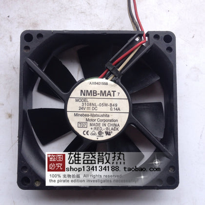 Cooling Equipment Nmb8020.24v.0.14a. 3 Wire Fan Model: 3108nl-05w-b49-inewdeals.com