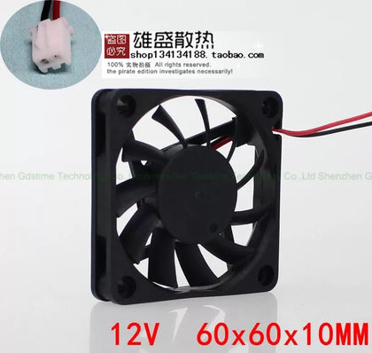 6010 6CM 12V 60*60 * 10MM Fan with Axial Flow Fan 6015 Cooling Fan-inewdeals.com
