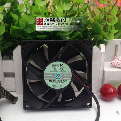 Magic MGA8012HB-A20 8020 12V 0.25A 2-Wire Power Supply Chassis Fan-inewdeals.com