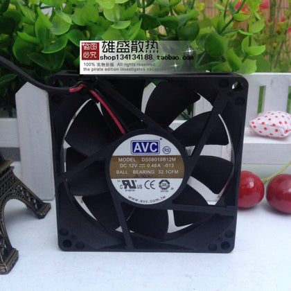 AVC 8015 0.48a 8cm/cm Double Ball 2 Wire Max Airflow Rate Case Fan Ds08015b12m-inewdeals.com