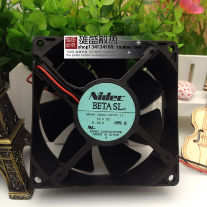Nidec D09C-12PS7 12V 0.50a 9cm 9032 Double Ball Bearing Cooling Fan-inewdeals.com