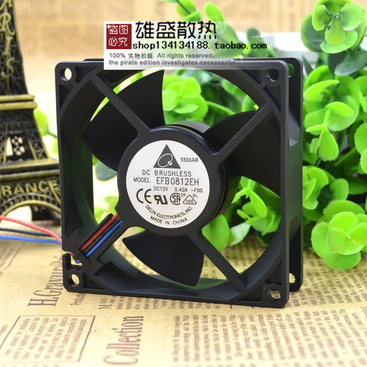 Efb0812eh Delta 8cm 8025 12V 0.42a Double Ball Large Air Volume Server Fan