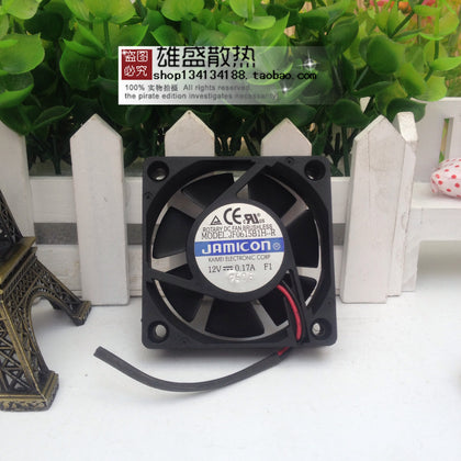 Kaimei jamicon JF0615B1H-R 12V 0.17A 6cm 6015 2-Wire Cooling Fan-inewdeals.com