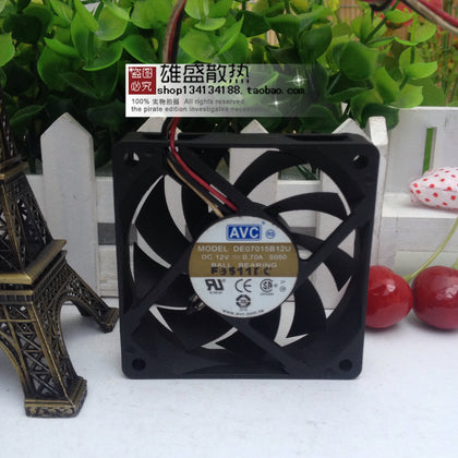 AVC 7015 12v 0.7a 3-Wire Temperature Control CPU Large Air Volume Chassis Fan De07015b12u-inewdeals.com
