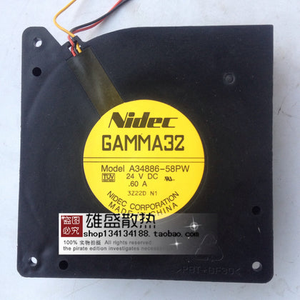 A34886-58PW 24V 0.60a Japan Nidick Nidec 120*120*32 Vortex Blower-inewdeals.com