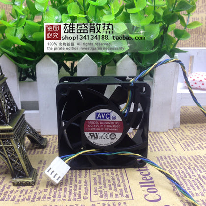 AVC 6025 DS06025R12L 12V 0.30A 4-Wire PWM Temperature 2U Server CPU Fan-inewdeals.com