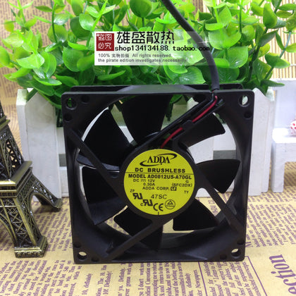 ADDA 8025 AD0812US-A70GL 12V 0.30A Power Supply of PC Case Fan-inewdeals.com