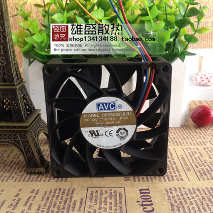 AVC Pressurized 8cm 8025 Four-Wire Fan Dbta0825b2u 12v 0.54a-inewdeals.com