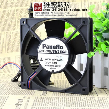 panaflo Panasonic 12025 12V 0.16A FBP-12 A12L 12025 12CM Cooling Fan-inewdeals.com