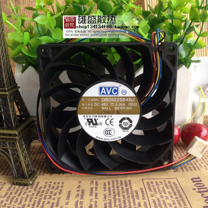 AVC 48V 0.26a Db09225b48u 9cm Four-Wire PWM Temperature Control Speed Cooling Fan-inewdeals.com